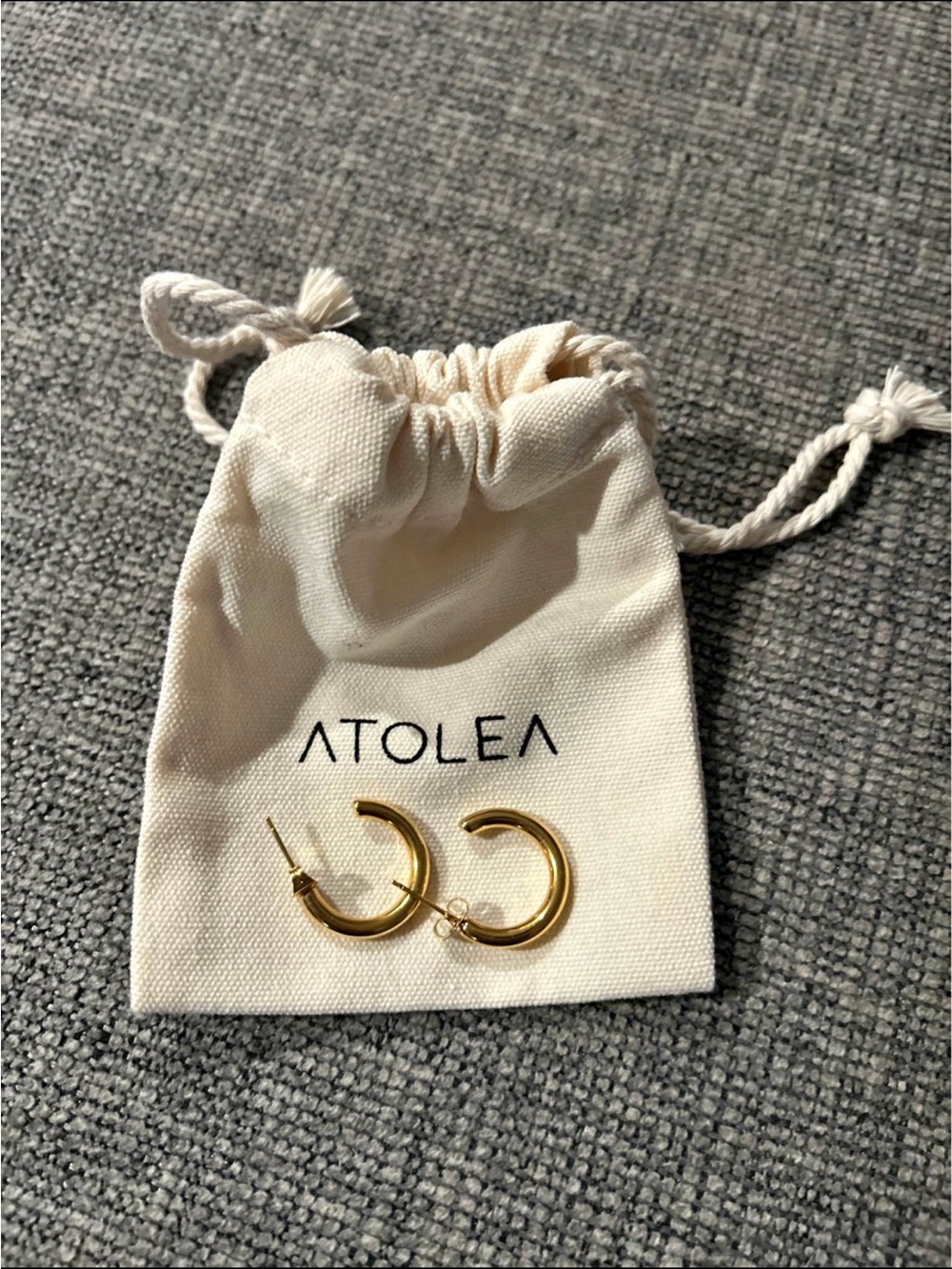 Atolea Gold Half Hoop Earrings